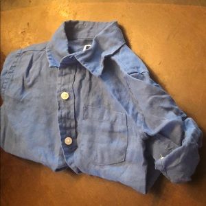 Linen toddler dress shirt